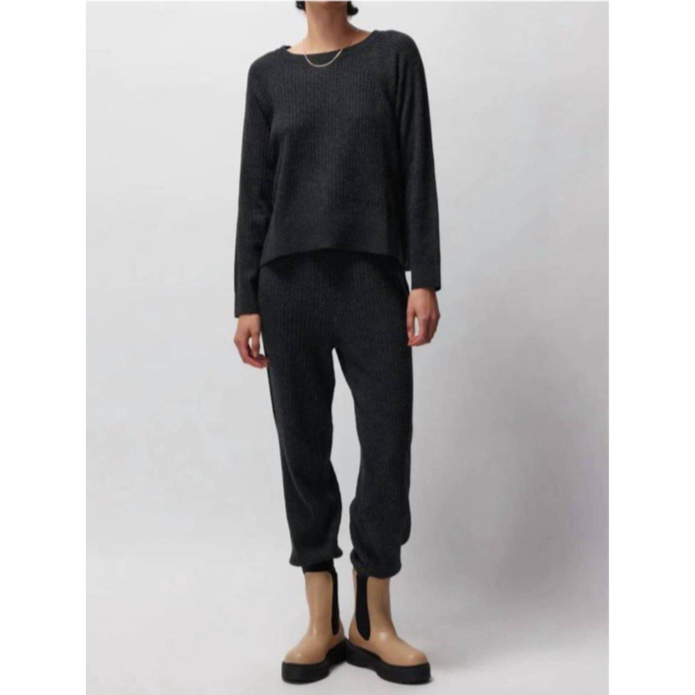 Spiritual Gangster Luxe Essential Ribbed‎ Coord Set Sweater M Jogger S Green